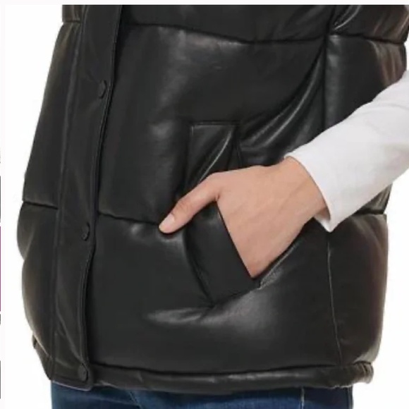 🎈SALE Marc New York Faux Leather Puffer Vest Size XL or XXL NEW - Picture 5 of 7